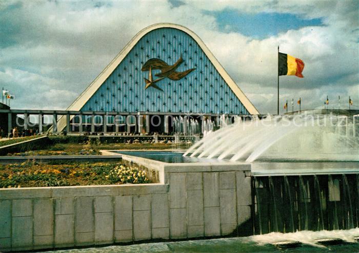 Exposition Universelle Bruxelles 1958 Facade principale des Grands Palais