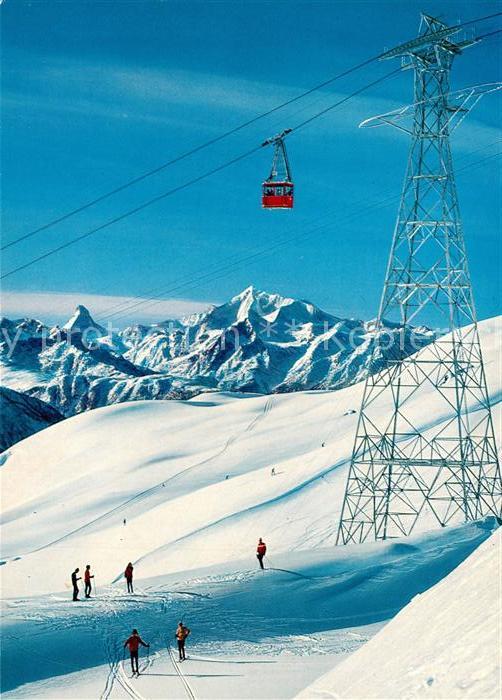Seilbahn Flesch-Eggishorn Skigelaende Kuehboden Matterhorn Weisshorn
