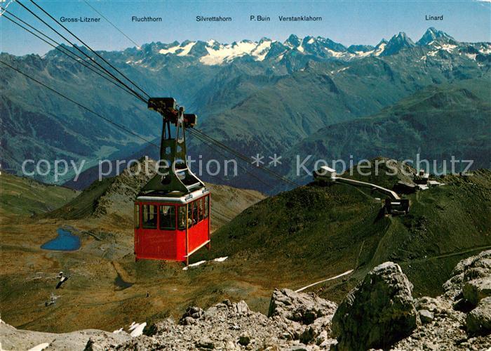 Seilbahn Weissfluhgipfel Davos-Parsenn Silvrettagruppe