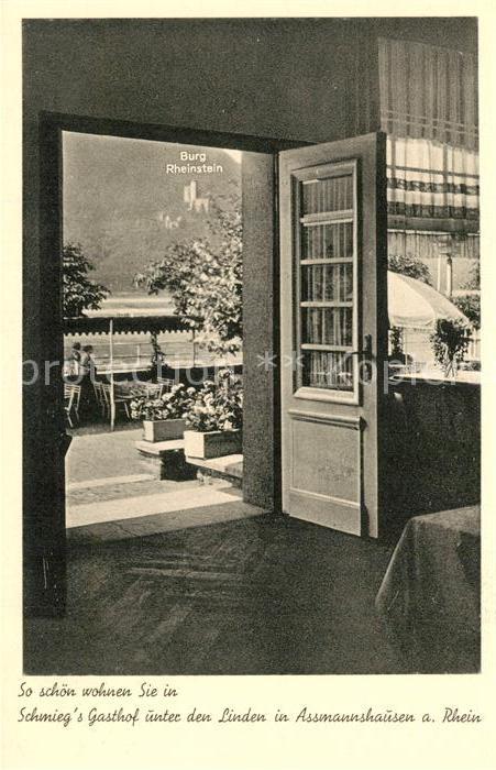 Assmannshausen Schmiegs Gasthof unter den Linden