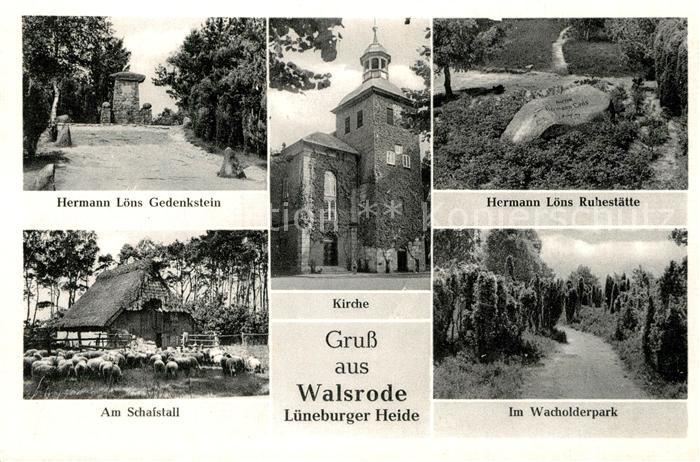 Walsrode Lueneburger Heide Hermann Loens Gedenkstein und Ruhestaette Schafstall