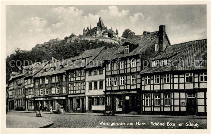 Wernigerode Harz Schoene Ecke mit Schloss