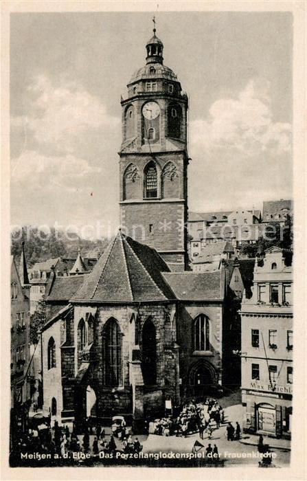 Meissen Elbe Sachsen Frauenkirche Porzellanglockenspiel