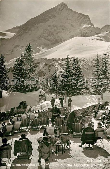 GARMISCH-PARTENKIRCHEN Bayern Kreuzeckhaus mit Alpspitze
