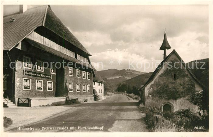 Himmelreich Hoellsteig Gasthaus zum Himmelreich mit Hinterwaldkopf