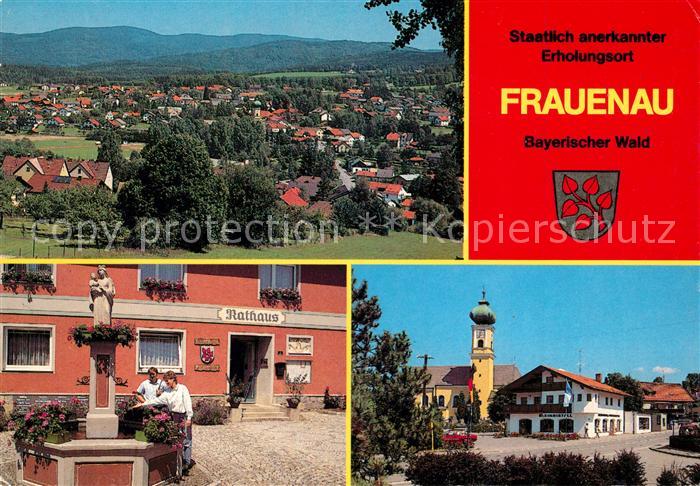 Frauenau Panorama Rathaus Kirche