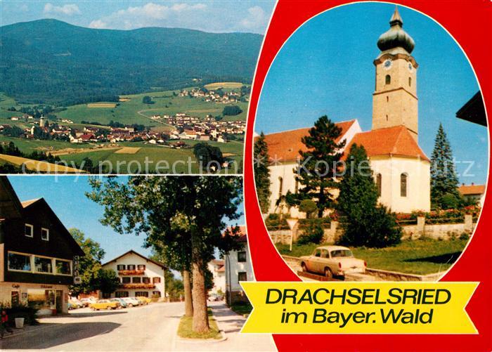 Drachselsried Panorama Dorfstrasse Kirche