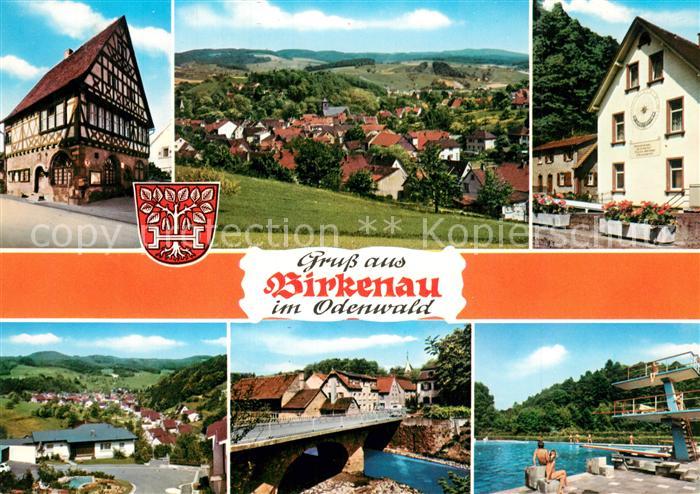 Birkenau Odenwald Fachwerkhaus Panorama Gaststaette Bruecke Schwimmbad