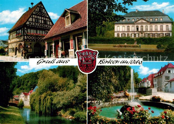 Birkenau Odenwald Fachwerkhaus Schloss Park Brunnen