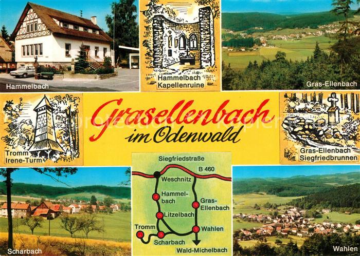 Grasellenbach Hammelbach Kapellenruine Panorama Tromm Irene Turm Wahlen Scharbac
