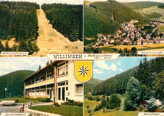 Willingen Sauerland Muehlenkopfschanze Panorama Kurmittelhaus Hermeketal