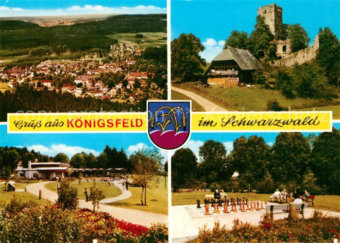 Koenigsfeld Schwarzwald Panorama Burg Kurpark Gartenschach