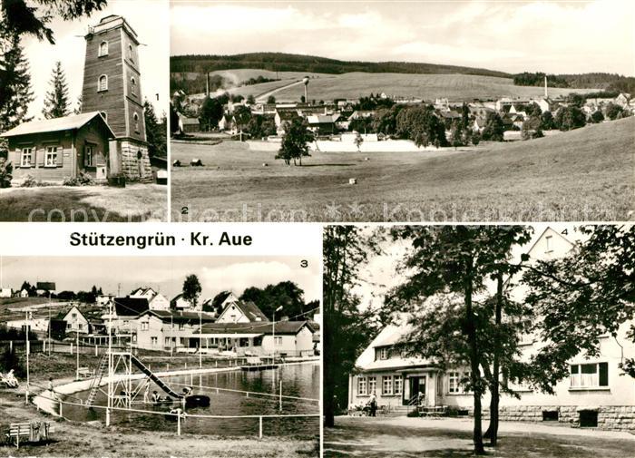 Kuhberg Stuetzengruen Aussichtsturm Teilansicht Naherholungszentrum Berggaststae