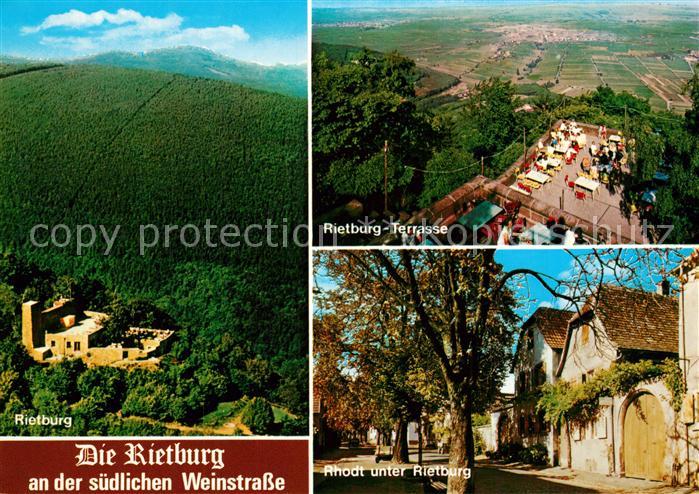 Rietburg Die Rietburg Terrasse Rhodt unter Rietburg