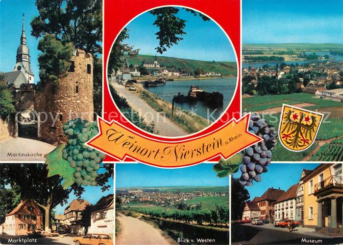 Nierstein Rhein Martinskirche Rheinpartie Marktplatz Panorama Museum