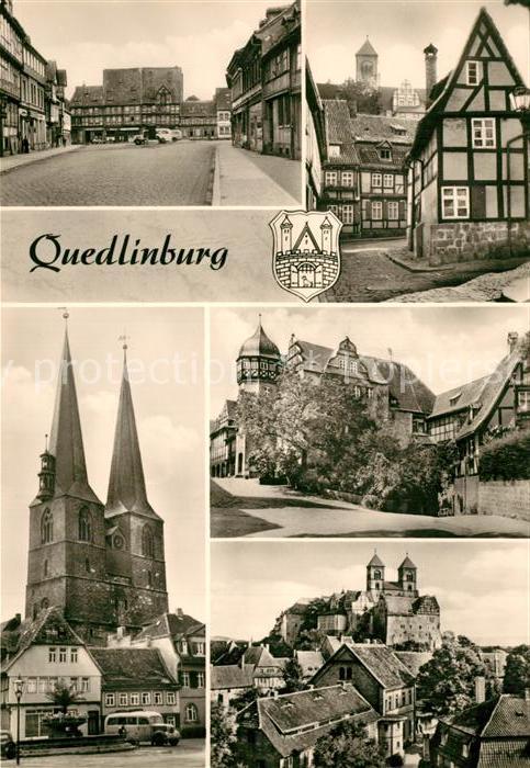Quedlinburg Teilansichten Kirche Schloss