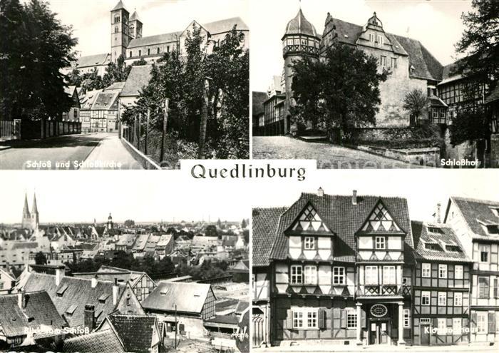 Quedlinburg Schloss Schlosskirche Schlosshof Stadtblick Kloppstockhaus