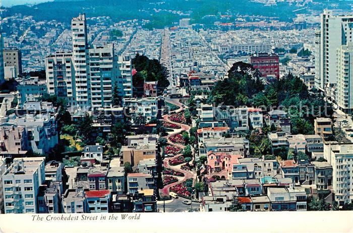 San Francisco California Lombard Street The Crookedest Street in the World