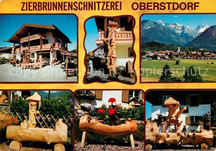 Oberstdorf Zierbrunnenschnitzerei Details