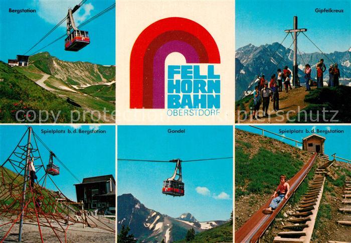 Oberstdorf Fellhornbahn Gipfelkreuz Spielplatz Gondelbahn Sommerrodelbahn