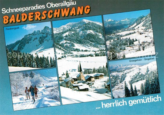 Balderschwang Panorama Riedbergpass Grasgehren Skigebiet