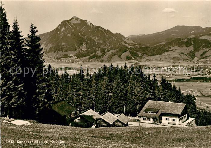 Ofterschwang mit Gruenten Jugenderholungsstaette Sonneckhuetten