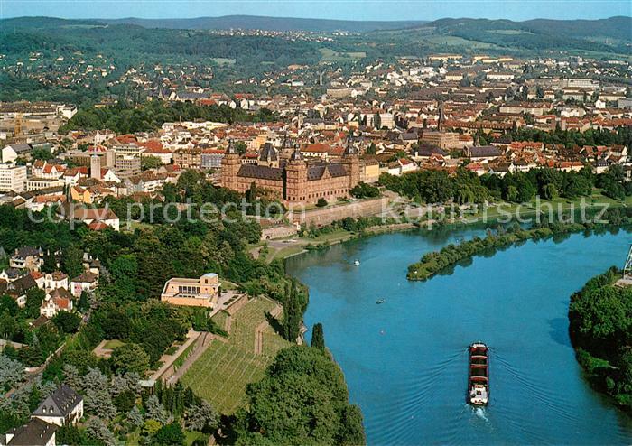 Aschaffenburg Main Pompejanum und Schloss Johannisburg Fliegeraufnahme