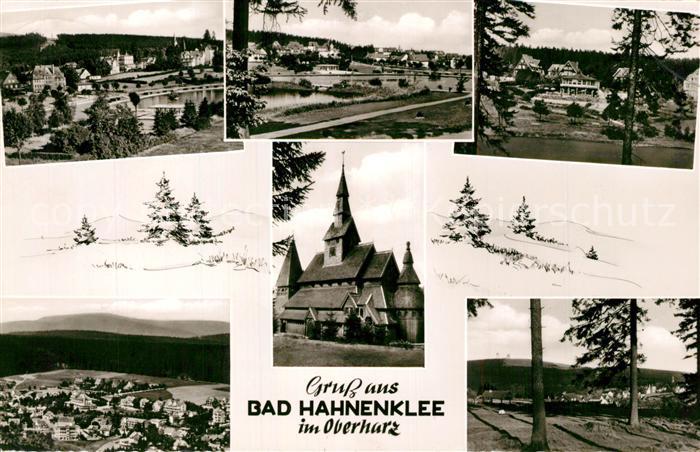 Hahnenklee-Bockswiese Harz Teilansichten Kirche Landschaftspanorama
