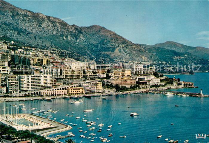 Monaco Vue panoramique prise du Rocher sur le Port de Monte Carlo Collection Ref