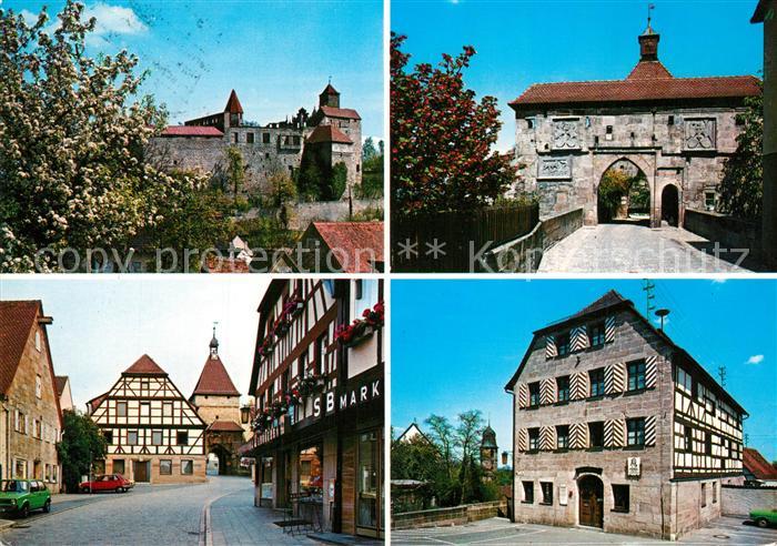 Cadolzburg Teilansichten Fachwerkhaeuser Burg