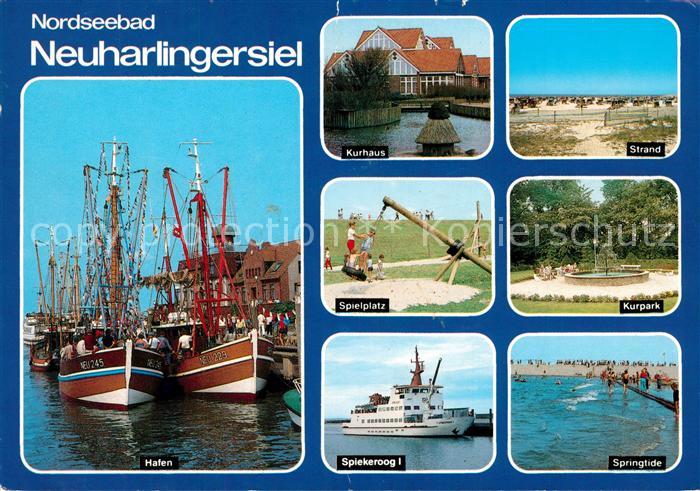 Neuharlingersiel Hafen Fischkutter Kurhaus Spielplatz Spiekeroog I Strand Kurpar