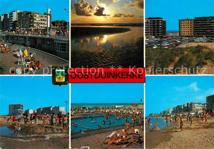 Oostduinkerke Abendsonne am Strand Hotels Freibad