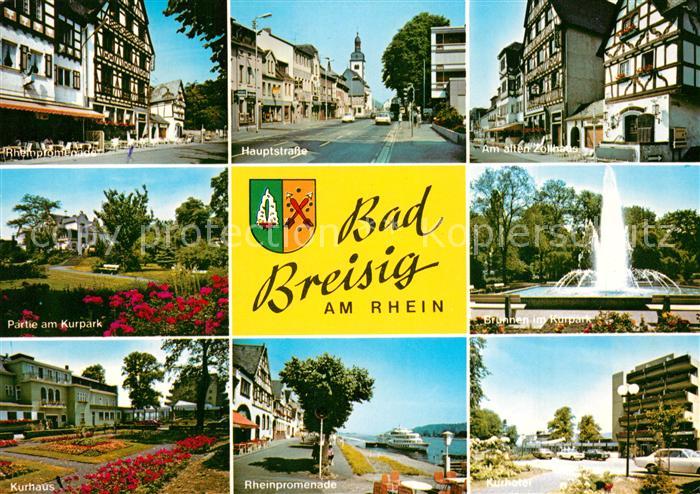 Bad Breisig Rheinpromenade Kurpark Kurhaus Hauptstrasse Zollhaus Brunnen Kurhote