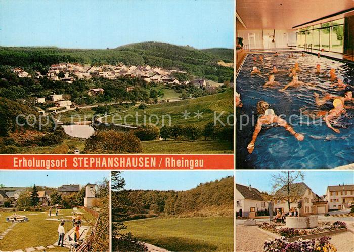 Stephanshausen Panorama Hallenbad Brunnen Landschaft Minigolf