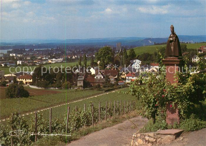 Johannisberg Rheingau Panorama Heiligenfigur