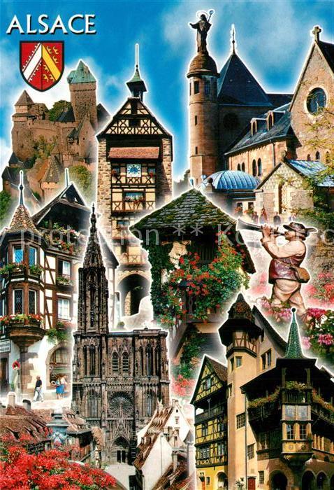 Alsace Elsass Au pays des cigognes Im Land der Stoerche Gebaeude Sehenswuerdigke