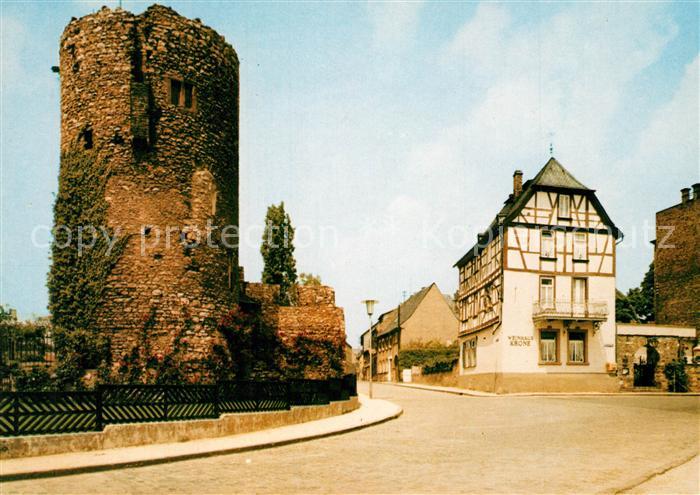 Eltville Rhein Romantik einer kleinen Stadt Ruine Turm Stadtmauer