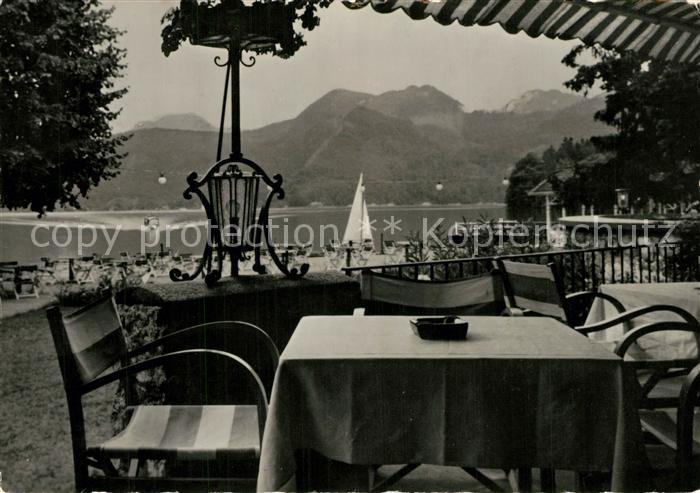 Auhof Innerschwand Strandhotel Pichl Terrasse Alpenblick