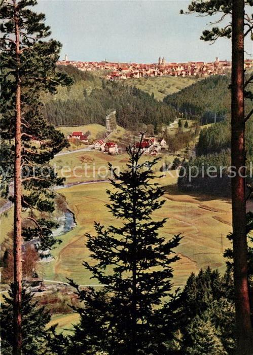 Freudenstadt Blick ins Tal Hoehenluftkurort im Schwarzwald
