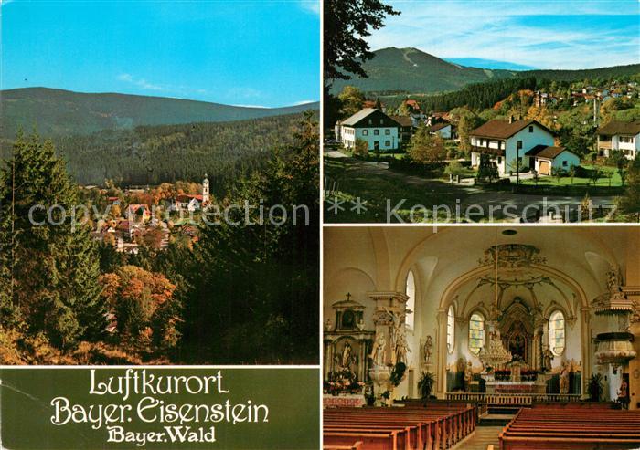 Bayerisch Eisenstein Ortsansicht Kirche Inneres Landschaftspanorama