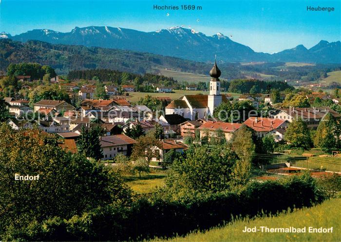 Bad Endorf Jod Thermalbad Gesamtansicht mit Alpenpanorama Bayerische Alpen