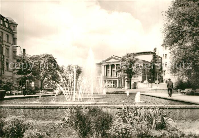 Halle Saale Theater des Friedens Springbrunnen