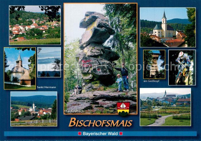 Bischofsmais Panorama Kirche St Hermann Teufelstisch Felsen Aussichtsturm Geissk