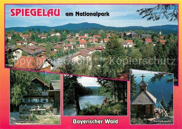 Spiegelau Stadtpanorama Racheldiensthuette Rachelkapelle See Nationalpark Bayeri