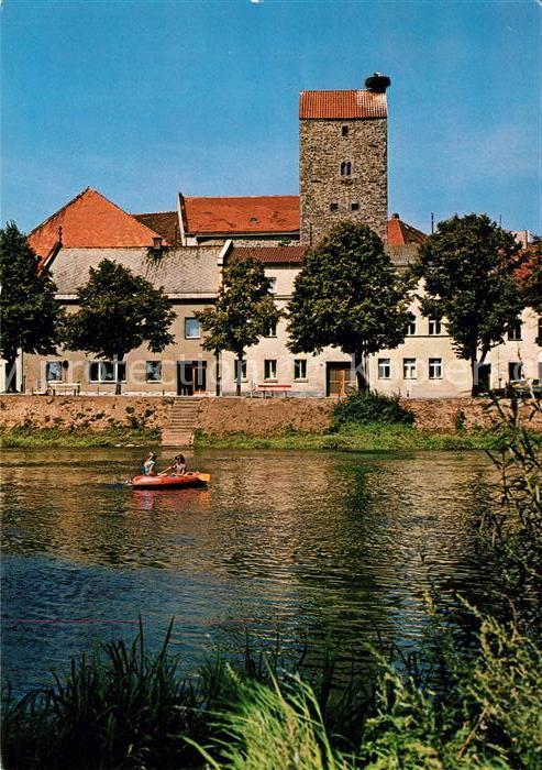 Cham Oberpfalz Partie am Regen mit Storchenturm