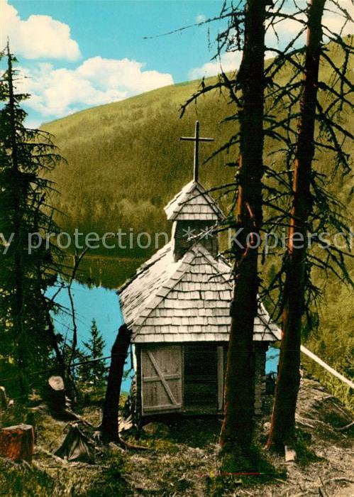St Oswald-Riedlhuette Rachelkapelle und Rachelsee Bayerischer Wald