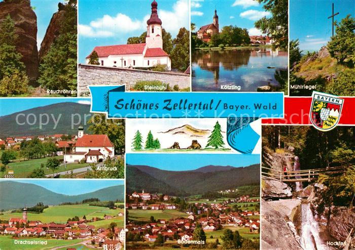 Drachselsried Bodenmais Wasserfall Muehlriegel Kreuz Koetzting Steinbuehl Arnbru