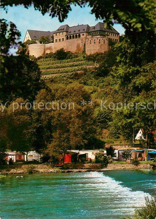 Bad Muenster Stein Ebernburg Partie an der Nahe Campingplatz