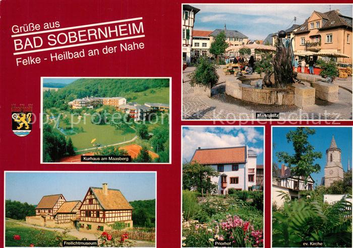 Bad Sobernheim Felke Heilbad Kurhaus Maasberg Marktplatz Brunnen Kirche Priorhof