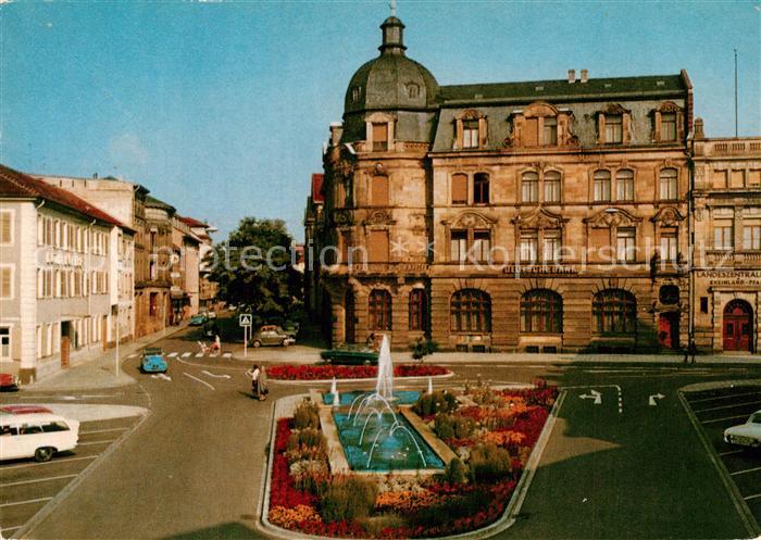 Landau Pfalz Blick in die Reiterstrasse Wasserspiele